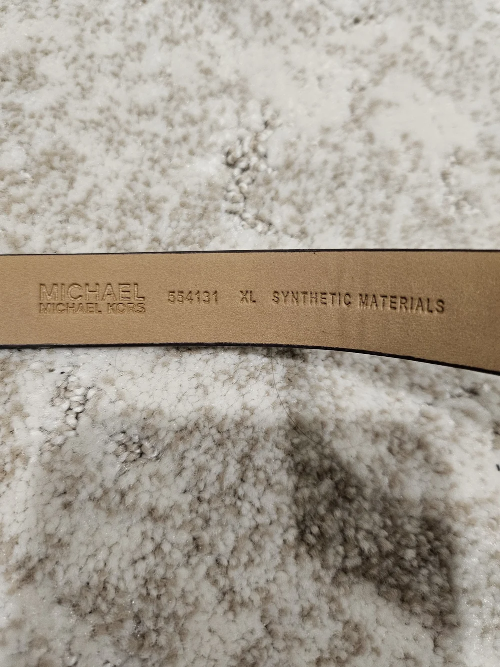 Michael Kors Brown MK Logo Belt Baf with Gold Chain